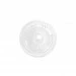 95mm Clear Plastic Flat Lid w/X-slot for 95mm PP Plastic Cup - 2000/cs (100/20)