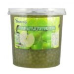 Ohsweet Green Apple Flavored Topping Boba 7 lb Jar - 1 case (4 jars)