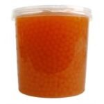 OHSWEET Peach Topping Boba, 7 lbs Tub (4 tubs/case)