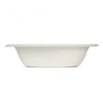 12 oz 6" White Compostable Sugarcane Bagasse Round Bowl- 1000/Case