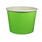 32 oz Solid Lime Green Cold/Hot Paper Food Container - 600/Case