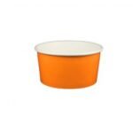 6 oz Solid Orange Cold/Hot Paper Food Container - 1 case (1000 piece)