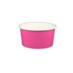 6 oz Solid Pink Cold/Hot Paper Food Container - 1 case (1000 piece)