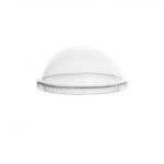 92mm No Hole Clear Plastic Dome Lid For PET Cups  - 1 case (1000 piece)