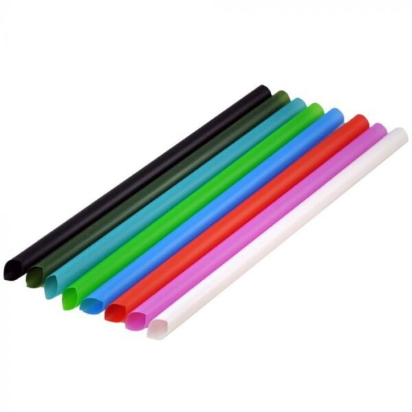 8.7" Colossal (11mm) Assorted Film-Wrapped Plastic Straw - 1 case (2000 piece)