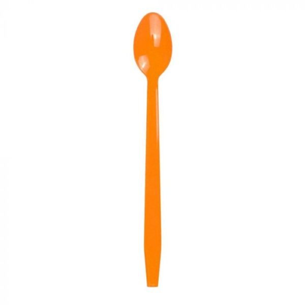 Orange Plastic Long Handle Soda Spoon - 1 case (1000 piece)