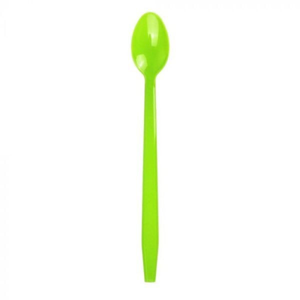 Lime Green Plastic Long Handle Soda Spoon - 1 case (1000 piece)