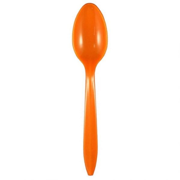 Orange Medium Weight Plastic Spoon - 1 case (1000 piece)