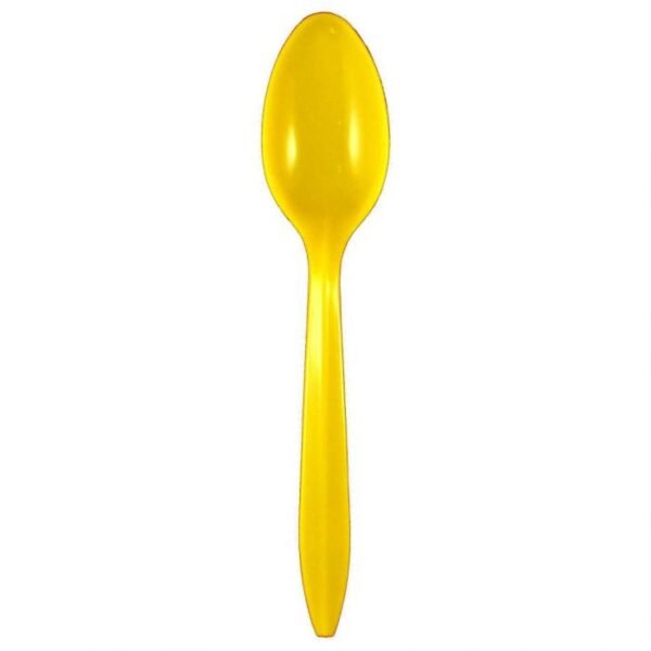 Yellow Medium Weight Plastic Spoon - 1 case (1000 piece)