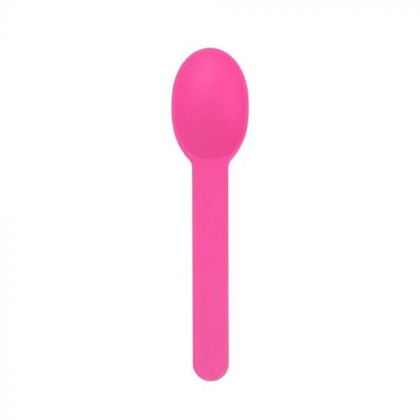 Pink Premium Plastic Wide Handle Spoon - 1 case (1000 piece)