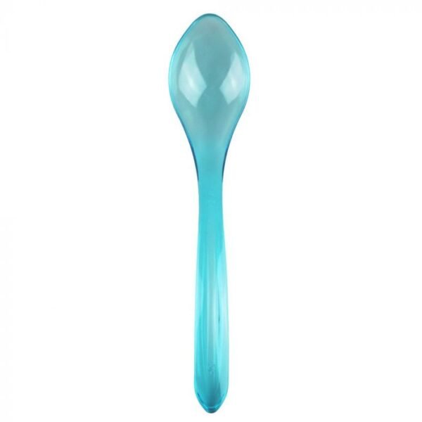 Blue Transparent Plastic Wave Spoon - 1 case (1000 piece)