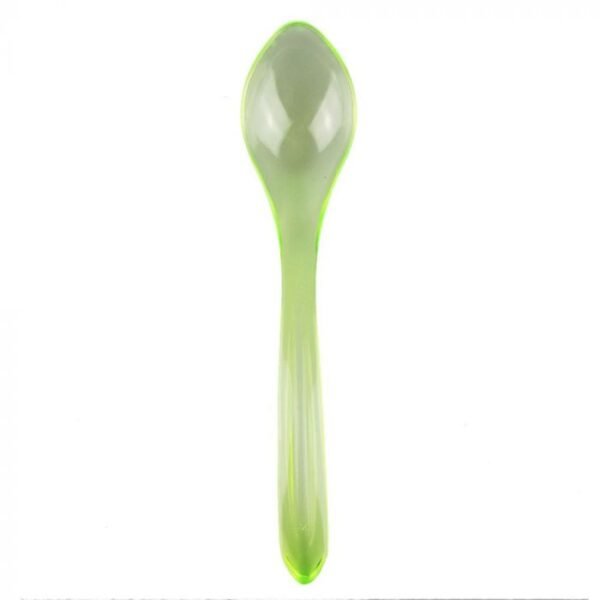 Green Transparent Plastic Wave Spoon - 1 case (1000 piece)