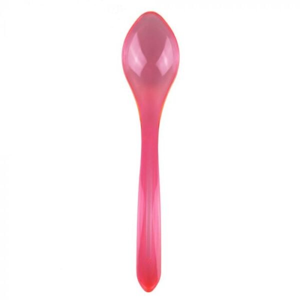 Orange Transparent Plastic Wave Spoon - 1 case (1000 piece)