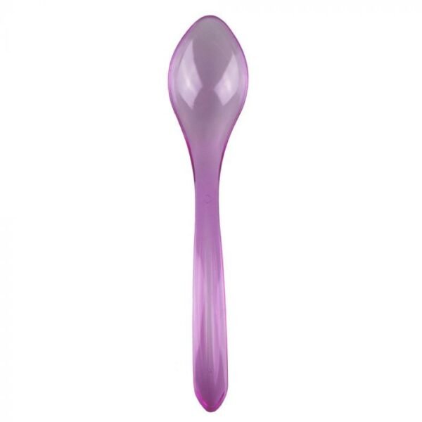 Purple Transparent Plastic Wave Spoon - 1 case (1000 piece)