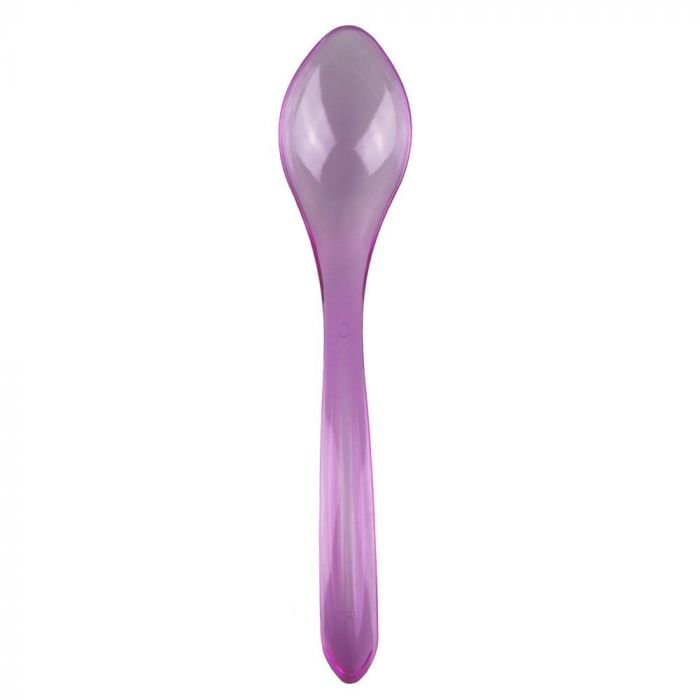 1254.1 Purple Transparent Plastic Wave Spoon - 1 case (1000 piece) - Image 1