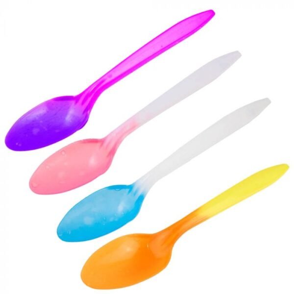 Assorted Color Changing Medium Weight Plastic Spoon (4 Colors) - 1 case (1000 piece)