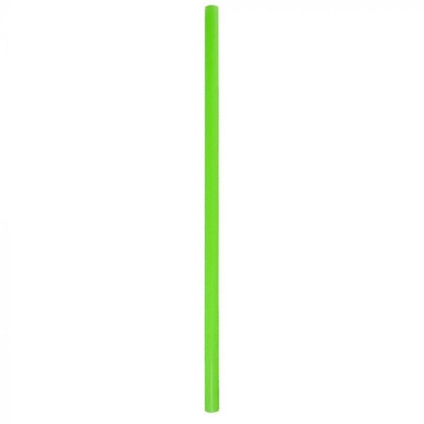 9" Giant (8mm) Green Film-Wrapped Plastic Straw - 1 case (2000 piece)