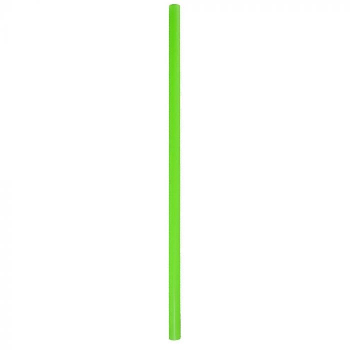 1338g.1 9" Giant (8mm) Green Film-Wrapped Plastic Straw - 1 case (2000 piece) - Image 1