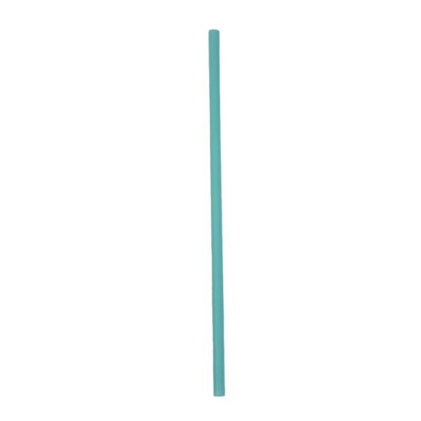 10.25" Giant (8mm) Light Blue Film-Wrapped Plastic Straw - 1 case (2000 piece)