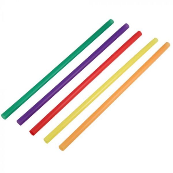 9" Giant (8mm) Assorted Film-Wrapped Plastic Straw - 1 case (2000 piece)