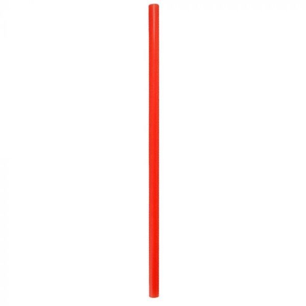 9" Giant (8mm) Red Film-Wrapped Plastic Straw - 1 case (2000 piece)