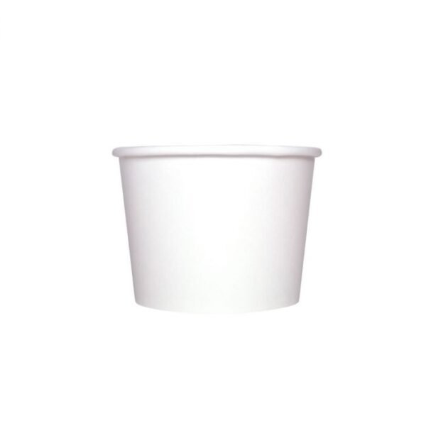 12 oz Solid White Paper Frozen Yogurt Cup - 1 case (1000 piece)