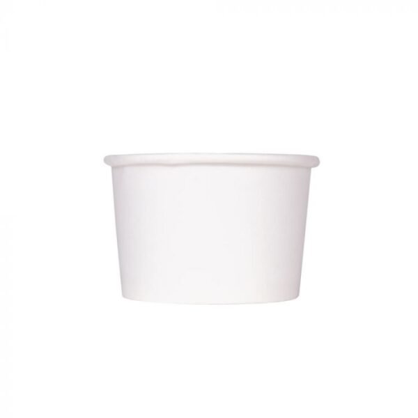 4 oz White Yogurt Paper Cup - 1 case (1000 piece)