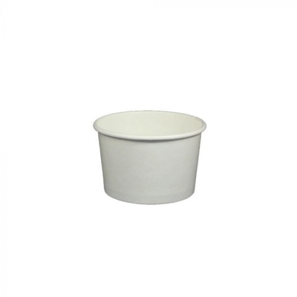 4 oz Solid White Cold/Hot Paper Food Container - 1 case (1000 piece)