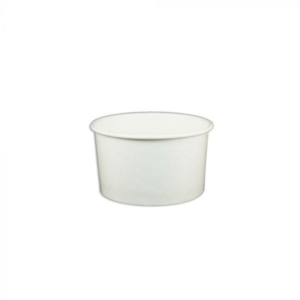 5 oz Solid White Cold/Hot Paper Food Container - 1 case (1000 piece)