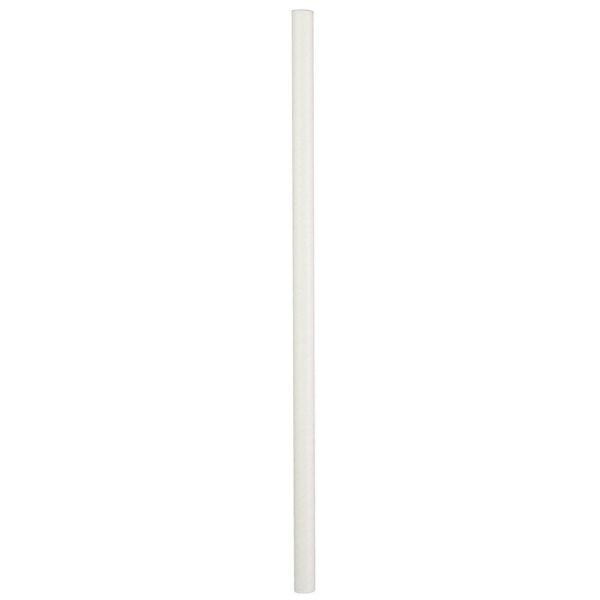 9" Giant (8mm) White Unwrapped Paper Straw - 1 case (1500 piece)