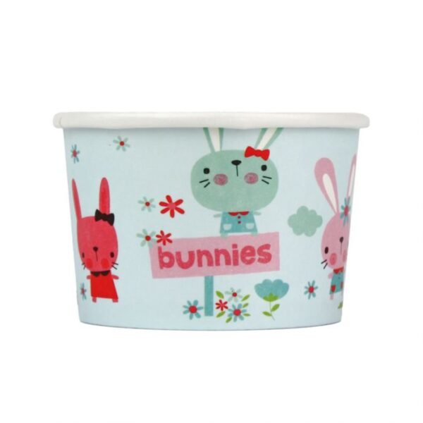 4 oz Bunnies Cold/Hot Paper Food Container - 1 case (1000 piece)