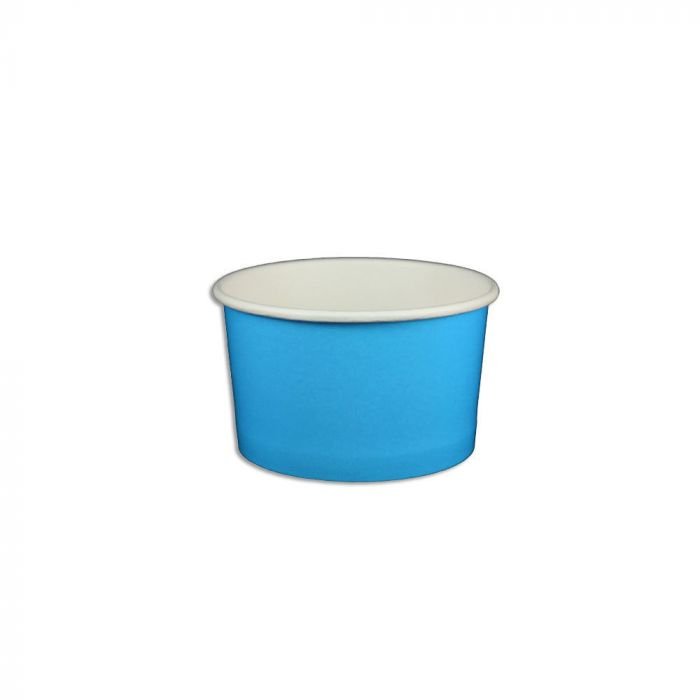 20541.1 5 oz Solid Blue Cold/Hot Paper Food Container - 1 case (1000 piece) - Image 1