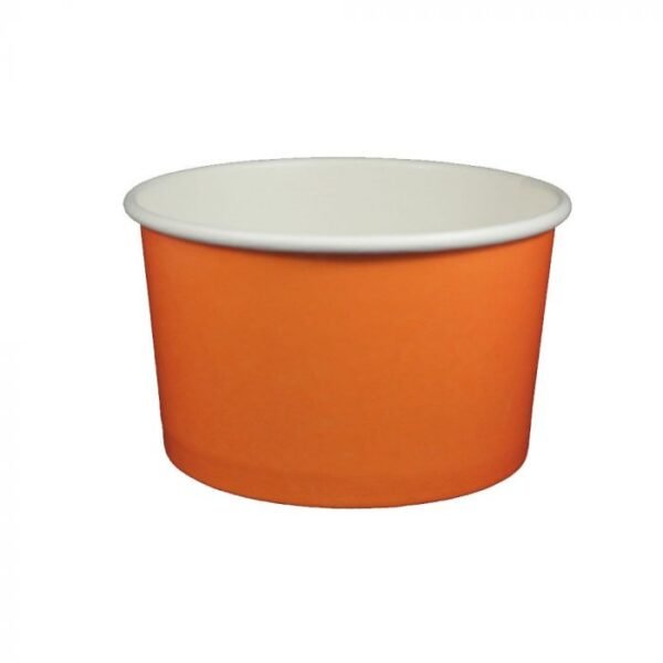 20 oz Solid Orange Cold/Hot Paper Food Container - 600/Case