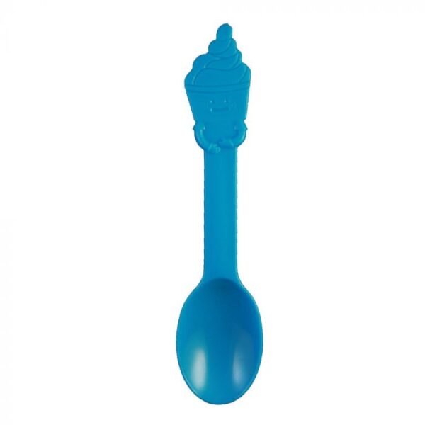 Blue PP Plastic Swirl Spoon - 1 case (1000 piece)