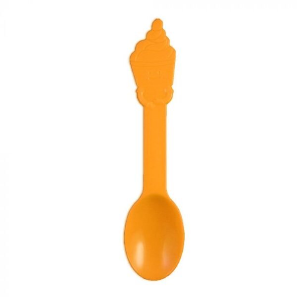 Orange PP Plastic Swirl Spoon - 1 case (1000 piece)