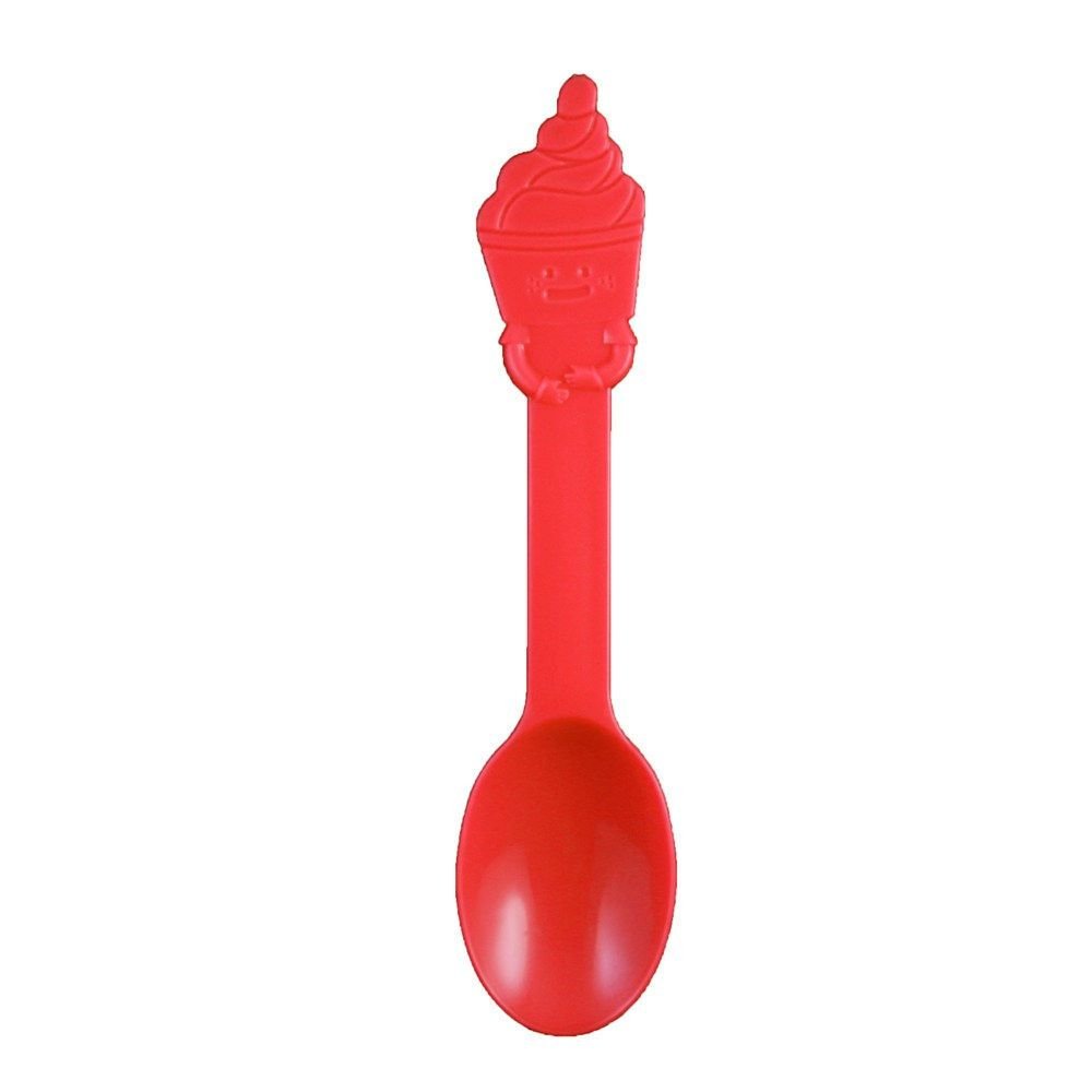 21026.1 Red PP Plastic Swirl Spoon - 1 case (1000 piece) - Image 1