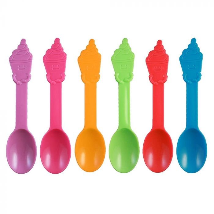 21029.1 Assorted PP Plastic Swirl Spoon (5 Colors) - 1 case (1000 piece) - Image 1