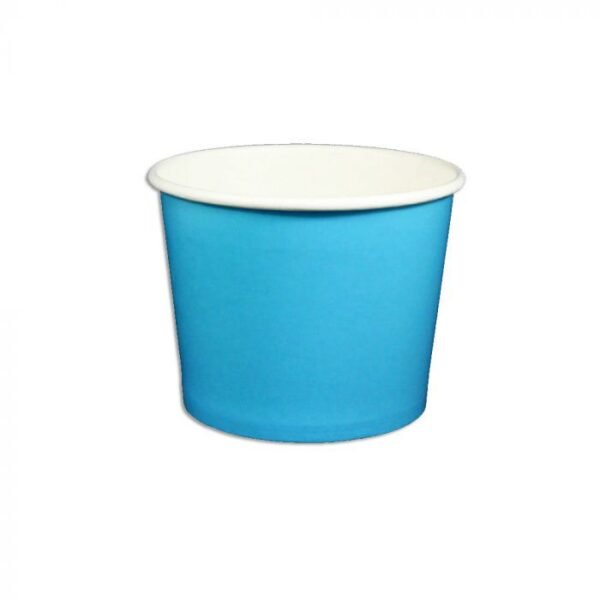 12 oz Solid Blue Cold/Hot Paper Food Container - 1 case (1000 piece)