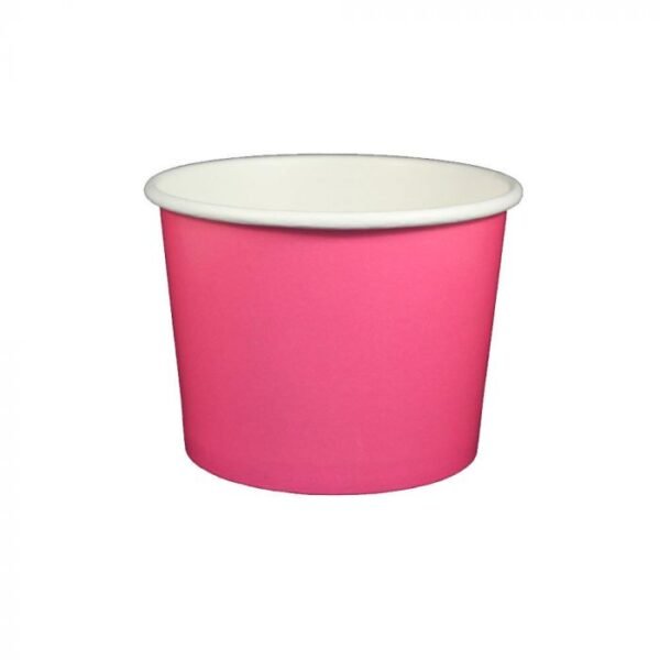 16 oz Solid Pink Cold/Hot Paper Food Container - 1000/Case