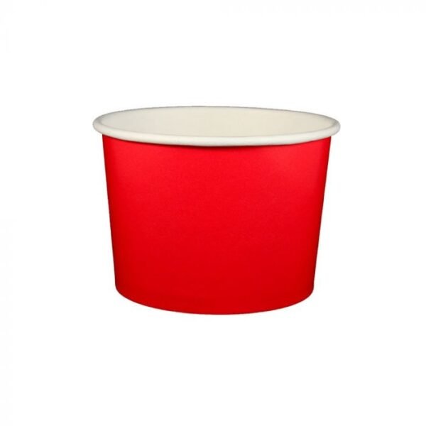 16 oz Solid Red Cold/Hot Paper Food Container - 1000/Case