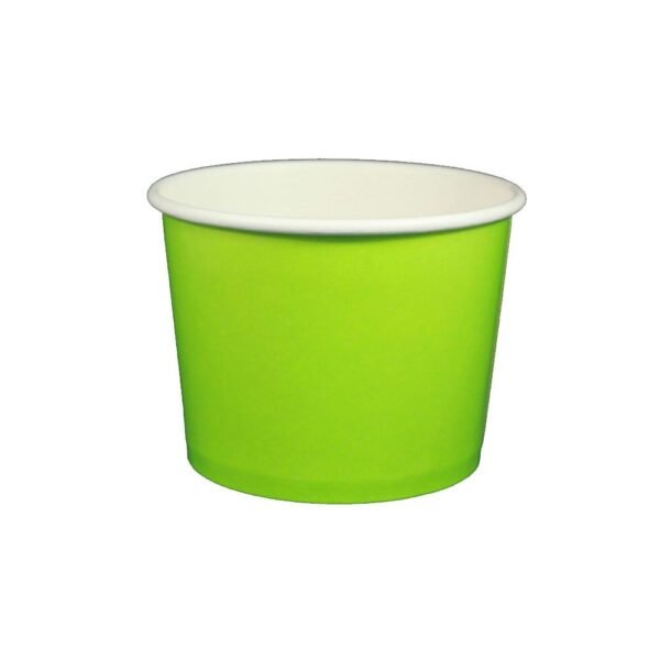 16 oz Solid Lime Green Cold/Hot Paper Food Container - 1000/Case