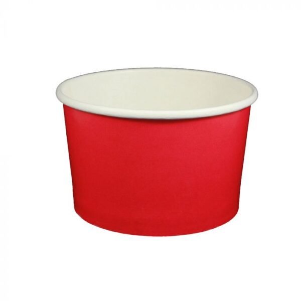 20 oz Solid Red Cold/Hot Paper Food Container - 600/Case