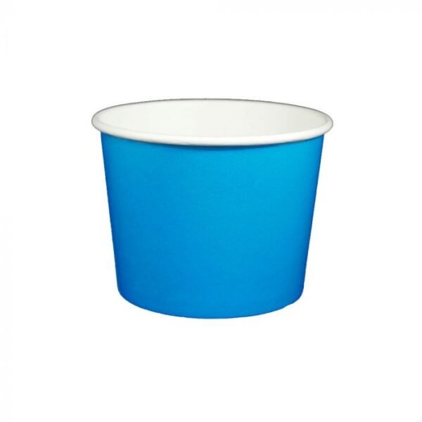 16 oz Solid Blue Cold/Hot Paper Food Container - 1000/Case
