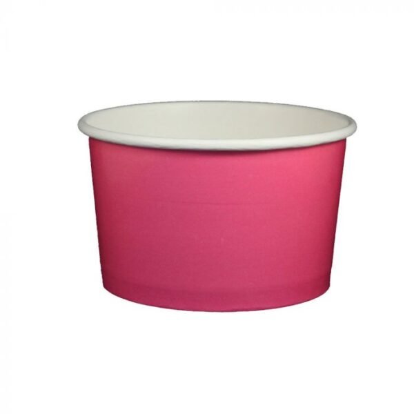 20 oz Solid Pink Cold/Hot Paper Food Container - 600/Case