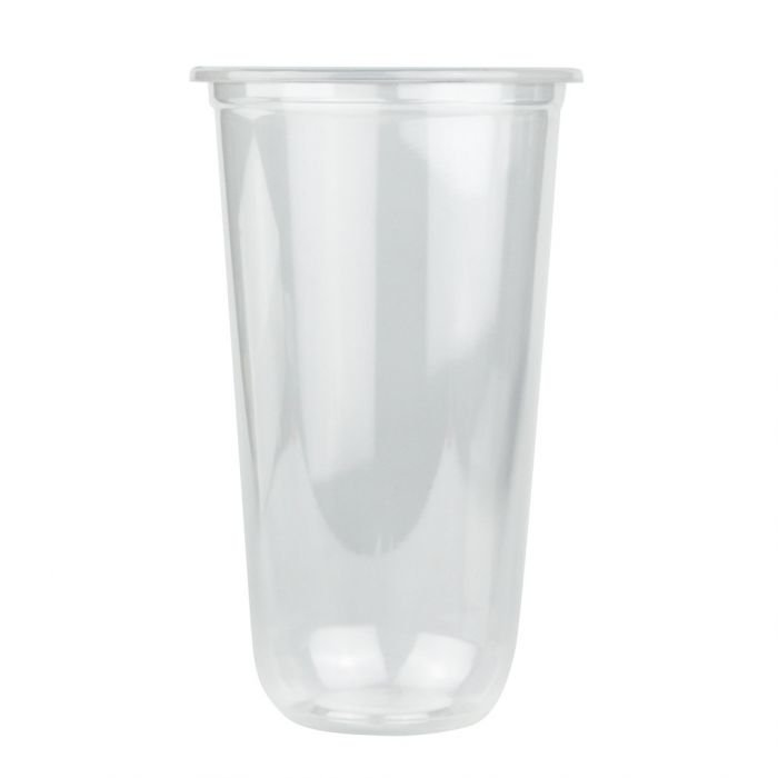 32244.1 24 oz Clear Round Bottom PP Plastic Cup (95mm Rim) - 1000/Case - Image 1