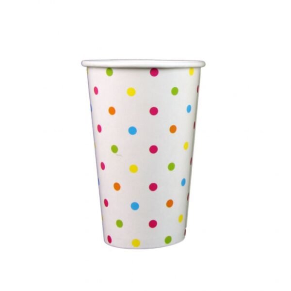 16 oz Polka Dot Rainbow Paper Cold Cup - 1 case (1000 piece)