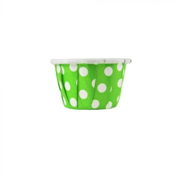 0.5 oz Green Dotted Paper Souffle / Portion Cups - 5000/Case
