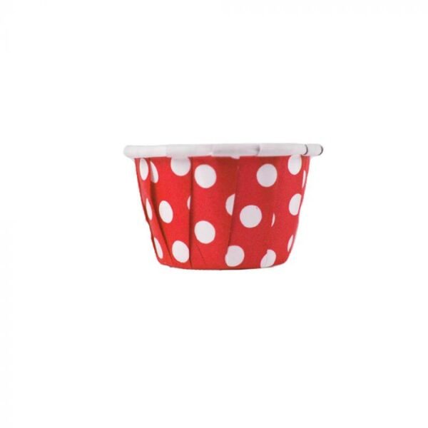 0.5 oz Red Dotted Paper Souffle / Portion Cups - 5000/Case