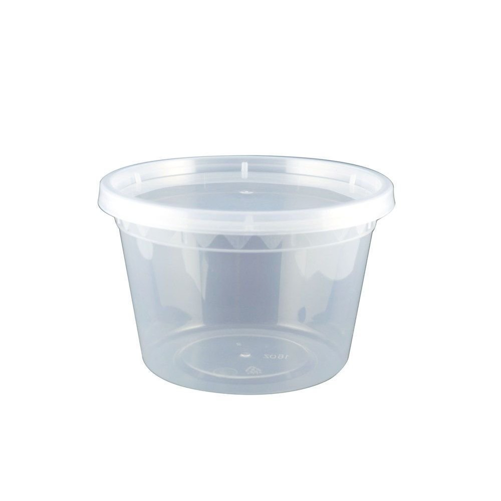 50116.1 16OZ PLASTIC FOOD CONTAINER WITH LID(SOUP CUP)- 1 case (240 set) - Image 1
