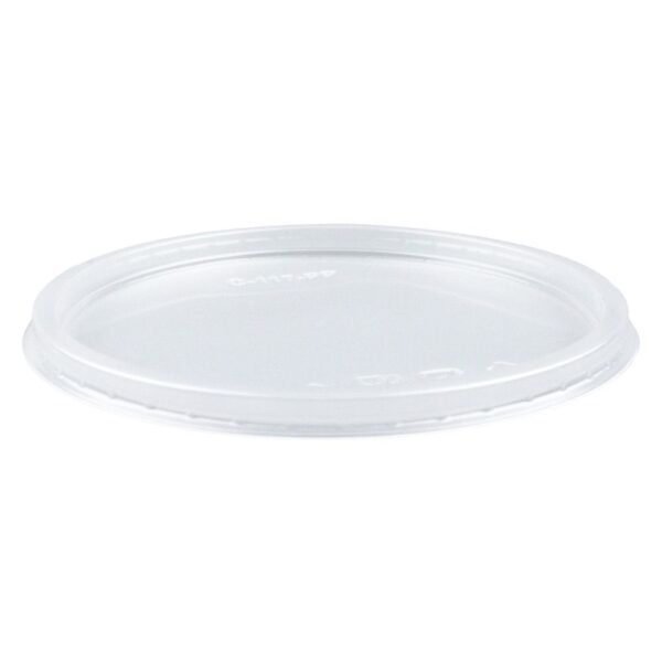 Clear PP Plastic Flat Lid for 8-32 oz Round Deli Container - 500/Case